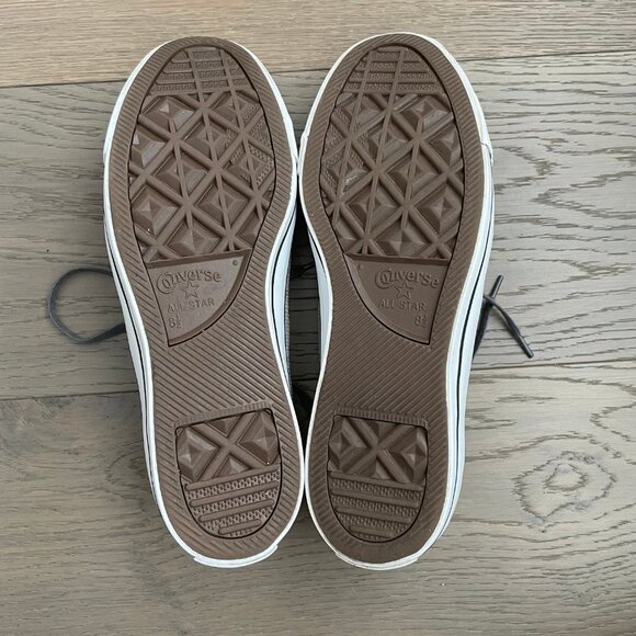 Converse All Star Casual Lo Cut Lace Up Textile Sneakers Grey + White Sz 8.5M - Picture 8 of 12